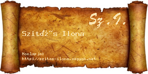 Szitás Ilona névjegykártya
