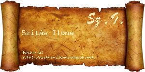 Szitás Ilona névjegykártya